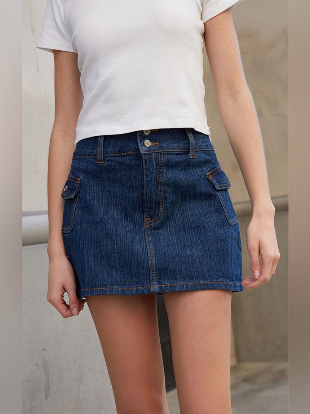 John Galt/Brandy Melville Women’s Blue Denim Mini Skirt